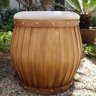 Banqueta de Madeira com Assento Removível de Tecido 47cm Fr0053 Btc - 3