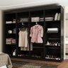 Closet Casal Helena Diamantina 8 Prateleiras Preto Fosco - Panorama Móveis - 1