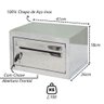Caixa Correio Cartas Master Frontal Inox e Chave 26x41x18cm - 2