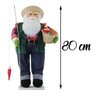 Boneco Natal Papai Noel Pescador Natalino 80cm - 2