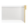 Rodapé de Mdf 12cm X 18mm X 2,40m Barra de Sobrepor com Friso 1202 - 1