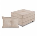 Ver imagem 1 de Puff Cama Dobravel 70cm Slim com Almofada Cor: Suede Nude