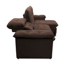 Ver imagem 7 de Sofá Retrátil Reclinável Atenas 2,30m Suede Velut Marrom c/ Molas no Assento - King House