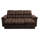 Ver imagem 6 de Sofá Retrátil Reclinável Atenas 2,30m Suede Velut Marrom c/ Molas no Assento - King House
