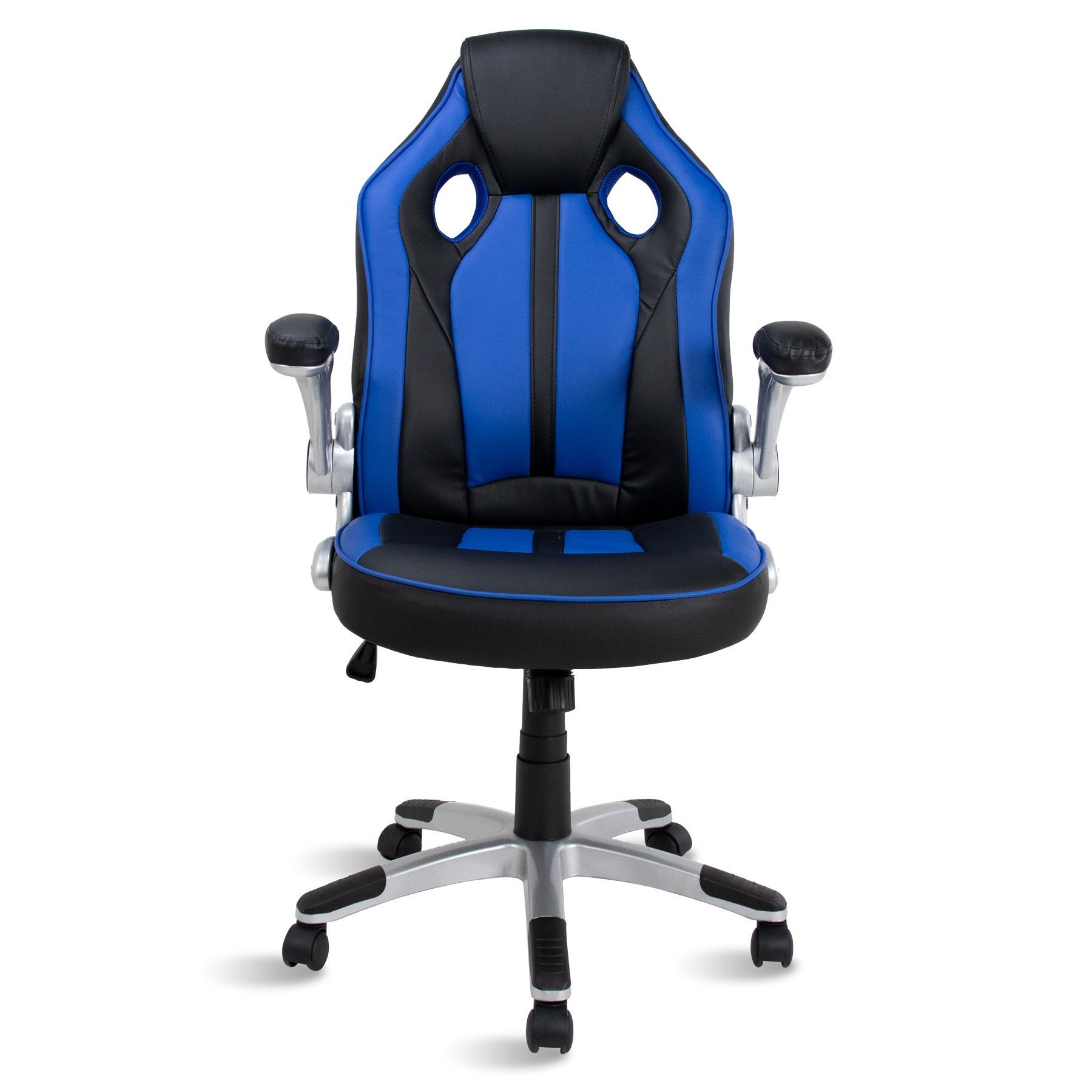Cadeira Gamer Azul e Preto Healer Creed Giratória - 2
