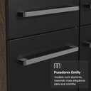 Ver mais imagens de Kit Cozinha Balcão Gabinete 3 Portas 1 gaveta e Armário Cozinha Despensa 5 Prateleiras Preto