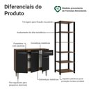 Ver imagem 5 de Kit Cozinha Balcão Gabinete 3 Portas 1 gaveta e Armário Cozinha Despensa 5 Prateleiras Preto
