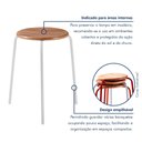 Ver imagem 6 de Banqueta para Cozinha com Base de Aço Cumbuca Branco/Nature