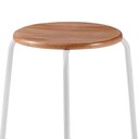 Ver imagem 5 de Banqueta para Cozinha com Base de Aço Cumbuca Branco/Nature