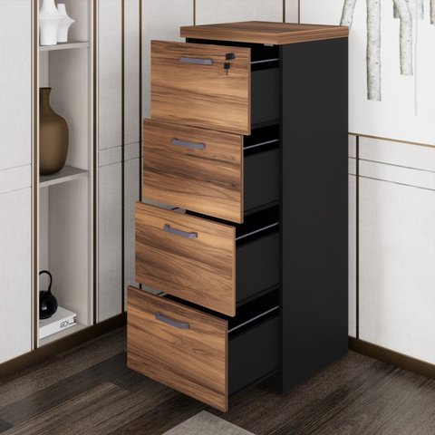 Gaveteiro Arquivo para Pasta 4 Gavetas com Chave Yescasa