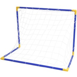 2 Golzinho de Futebol Mini Trave Gol Infantil com Rede Plástico Desmontável 105x78 Importway - 5