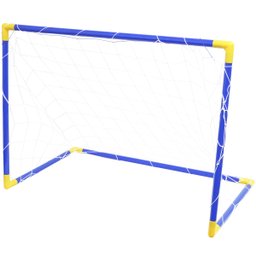 2 Golzinho de Futebol Mini Trave Gol Infantil com Rede Plástico Desmontável 105x78 Importway - 2