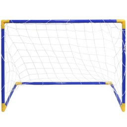 2 Golzinho de Futebol Mini Trave Gol Infantil com Rede Plástico Desmontável 105x78 Importway - 4