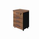 Ver imagem 3 de Gaveteiro 4 Gavetas com Chave Espresso Móveis