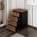 Ver imagem 6 de Gaveteiro 4 Gavetas com Chave Espresso Móveis