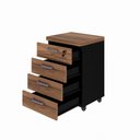Ver imagem 7 de Gaveteiro 4 Gavetas com Chave Espresso Móveis