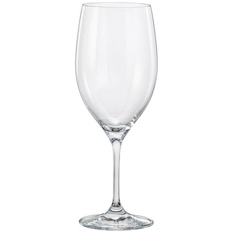 Bohemia Linda Taça Vinho 22x8x8cm 450ml Cristal Transp 6PÇ