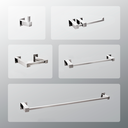 Ver imagem 1 de Kit Acessórios Para Banheiros 5 Peças Inox - Kromus Kitqd5