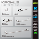 Ver imagem 2 de Kit Acessórios Para Banheiros 5 Peças Inox - Kromus Kitqd5