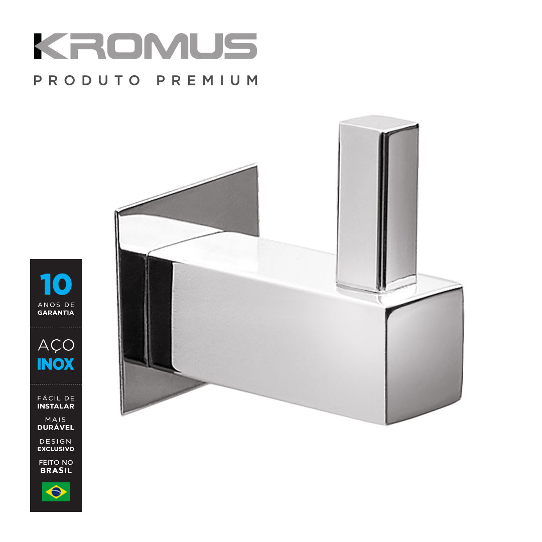 Kit Acessórios Para Banheiros 5 Peças Inox - Kromus Kitqd5 - 3