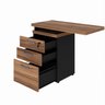 Gaveteiro 3 Gavetas com Chave e Tampo Mesa Lateral Espresso Móveis - 6