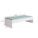 Ver imagem 7 de Quarto Infantil Chiara com Roupeiro 2 Portas Módulo Aéreo e Cama com Auxiliar MDP Branco Phoenix