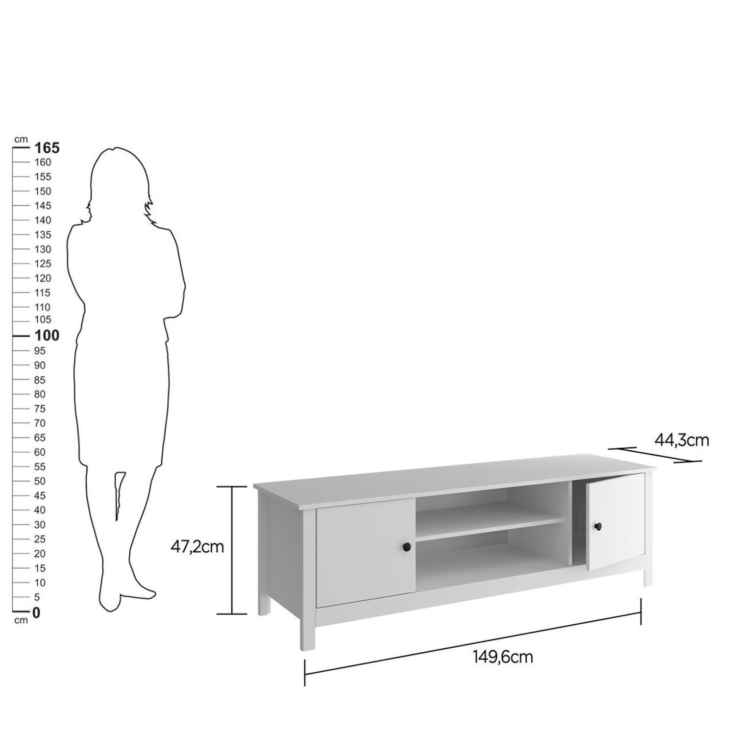 Rack para Tv até 50 Polegadas 2 Portas R-606 - 5