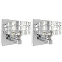 Ver imagem 1 de 2 Arandela Cristal Prata K9 Interna para Lavabo G9 Bet38