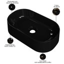Ver imagem 4 de Cuba de Apoio Oval para Banheiro Lavabo Laila C01 O42w Preto - Lyam