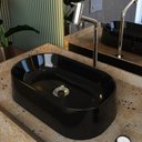 Ver imagem 2 de Cuba de Apoio Oval para Banheiro Lavabo Laila C01 O42w Preto - Lyam