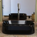 Ver imagem 3 de Cuba de Apoio Oval para Banheiro Lavabo Laila C01 O42w Preto - Lyam