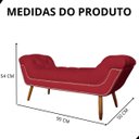 Ver imagem 6 de Recamier Sofá Divã Namoradeira Sienna 90cm Solteiro Suede
