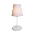 Ver imagem 1 de Abajur Cabeceira para Quarto Cone Vivare Md-2005 Cúpula em Tecido Cone - Bivolt - Branco / Branco