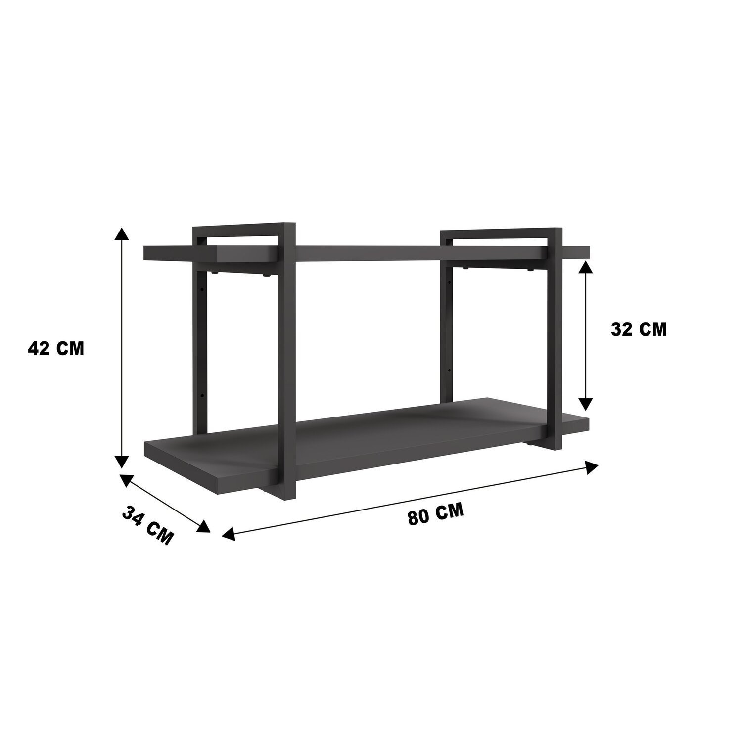 Cozinha Modulada 5 Peças Balcão 120cm, Balcão 80cm, 3 Nichos Aéreo Iron Espresso Móveis - 18