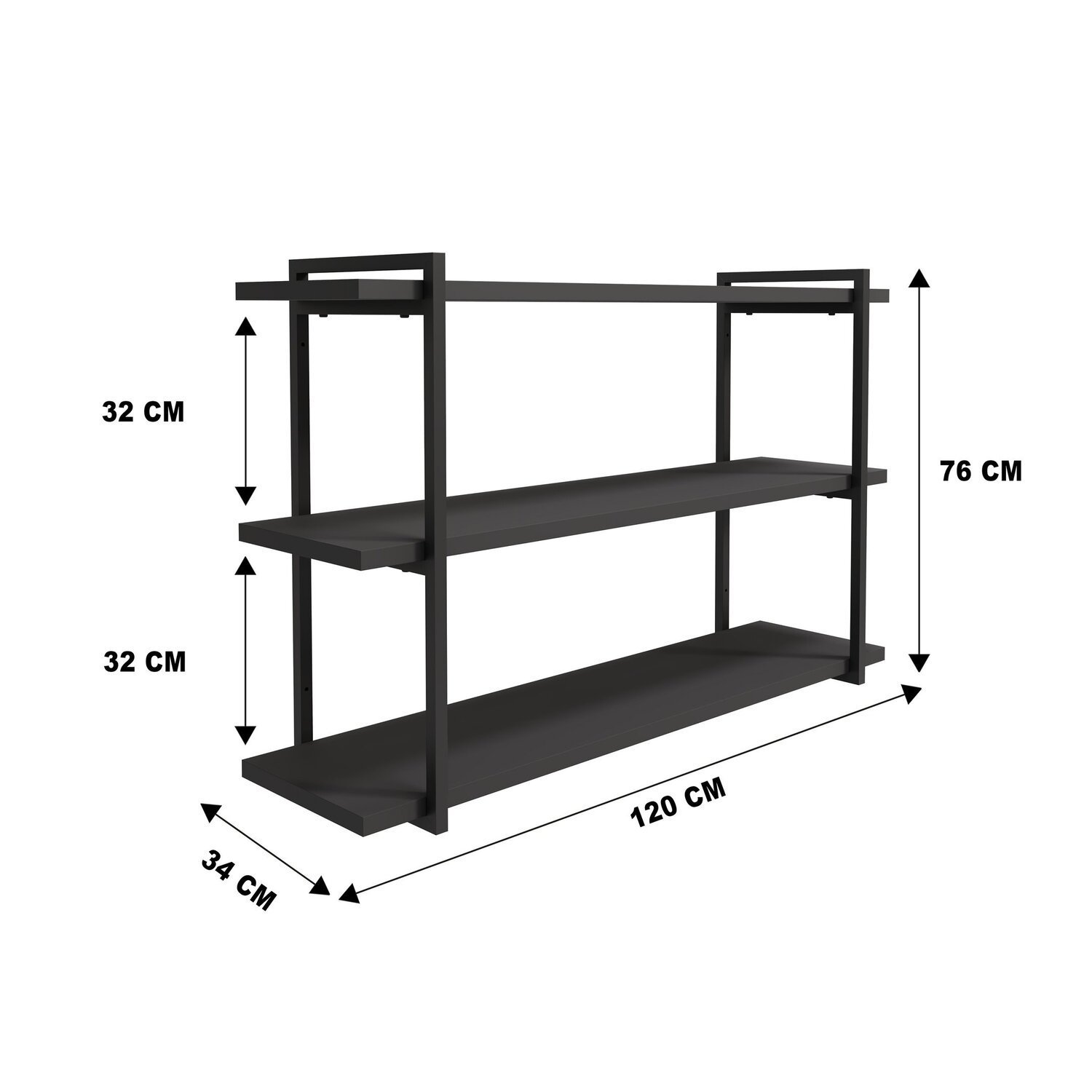 Cozinha Modulada 5 Peças Balcão 120cm, Balcão 80cm, 3 Nichos Aéreo Iron Espresso Móveis - 15