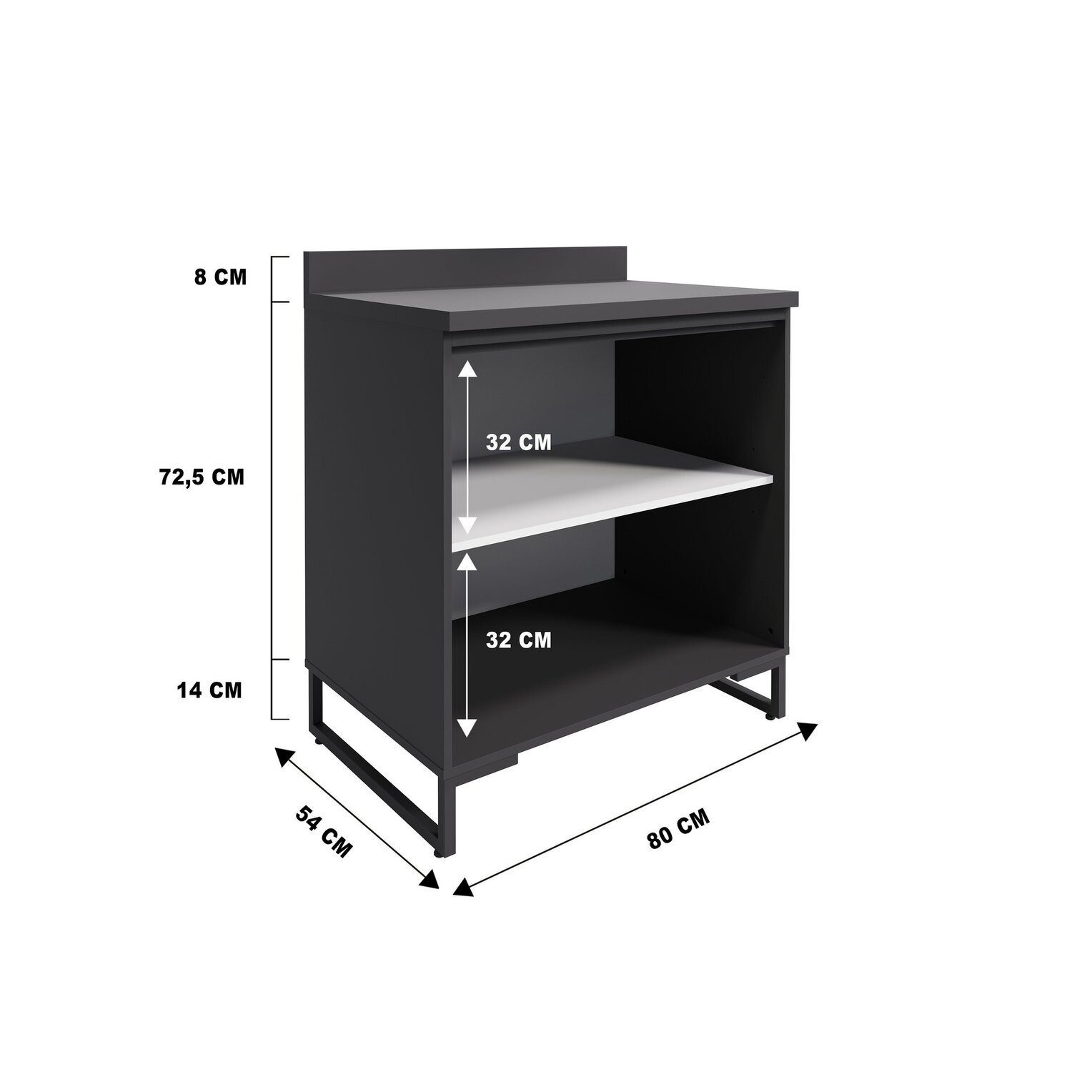 Cozinha Modulada 5 Peças Balcão 120cm, Balcão 80cm, 3 Nichos Aéreo Iron Espresso Móveis - 9