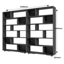 Ver imagem 4 de Estante de Livros 240CMX187,5cm Conjunto 2 Estantes Euforia Yescasa Preto