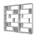 Ver imagem 6 de Estante de Livros 210CMX187,5cm Conjunto 2 Estantes Euforia Yescasa Branco