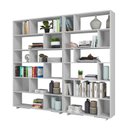 Ver imagem 2 de Estante de Livros 210CMX187,5cm Conjunto 2 Estantes Euforia Yescasa Branco