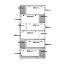 Ver imagem 3 de Estante de Livros 210CMX187,5cm Conjunto 2 Estantes Euforia Yescasa Branco