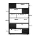 Ver imagem 4 de Estante de Livros 210CMX187,5cm Kit 2 Estantes Euforia Yescasa Preto