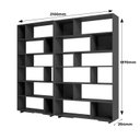 Ver imagem 5 de Estante de Livros 210CMX187,5cm Kit 2 Estantes Euforia Yescasa Preto