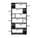 Ver imagem 3 de Estante de Livros 210CMX187,5cm Kit 2 Estantes Euforia Yescasa Preto