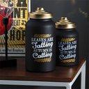 Ver imagem 4 de Pote Decorativo Vidro com Tampa Metal Preto/rose/gold