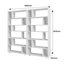 Ver imagem 4 de Estante de Livros 210CMX187,5cm Kit 2 Estantes Euforia Yescasa Preto