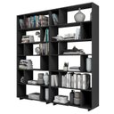 Ver imagem 3 de Estante de Livros 180CMX187,5cm Conjunto 2 Estantes 10 Prateleiras em Euforia Yescasa Branco