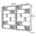 Ver imagem 4 de Estante de Livros 240CMX187,5cm Conjunto 2 Estantes Euforia Yescasa Branco