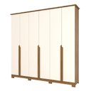 Ver imagem 2 de Guarda Roupa Casal Ambiente Andréas 6 Portas Nature Off White - Henn