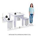 Ver imagem 3 de Conjunto Sala de Jantar 1 Mesa 135cm 2 Bancos Primor