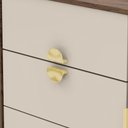 Ver imagem 4 de Cômoda Sapateira Ilha Bela 1 Porta 4 Gavetas - Imbuia/Fendi